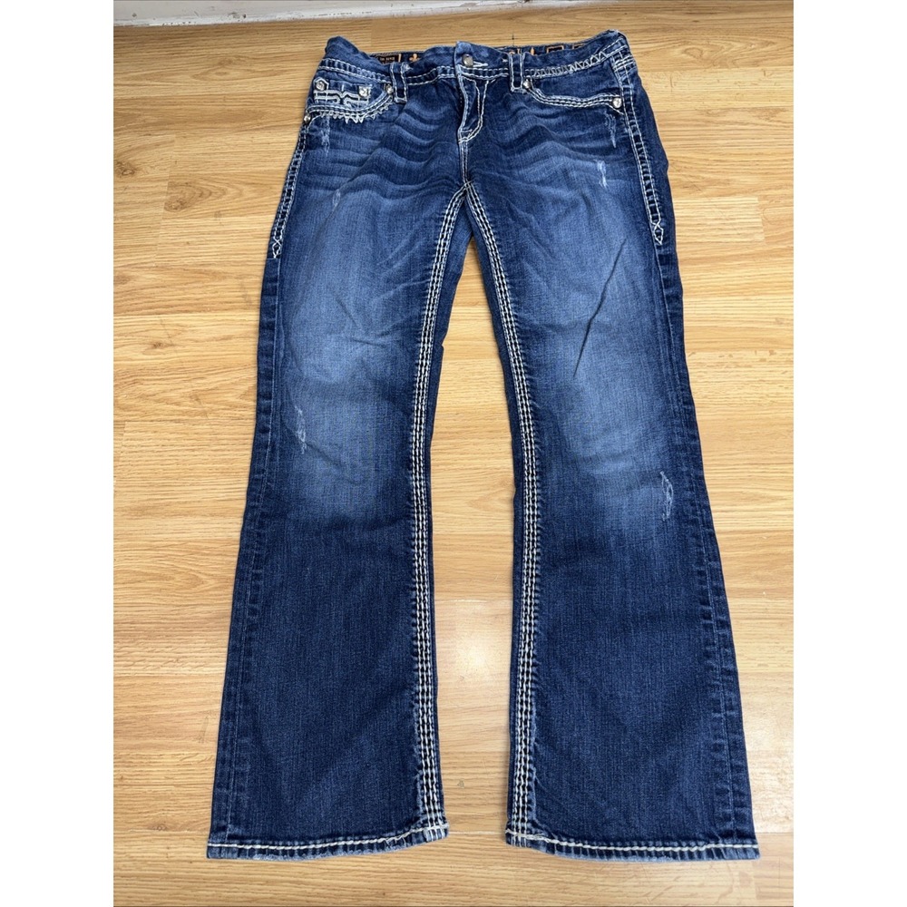 Rock Revival Jeans 29 Womens Blue Denim Serena Bootcut Mid Rise Stretch Western